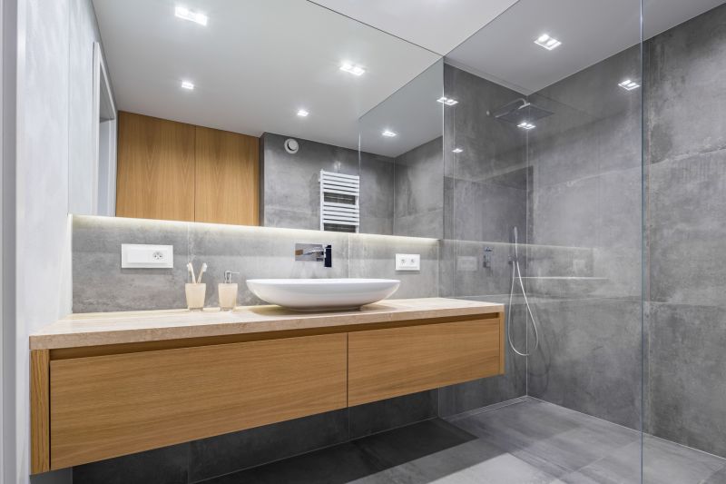 Bathroom with Smart Mirror Technology