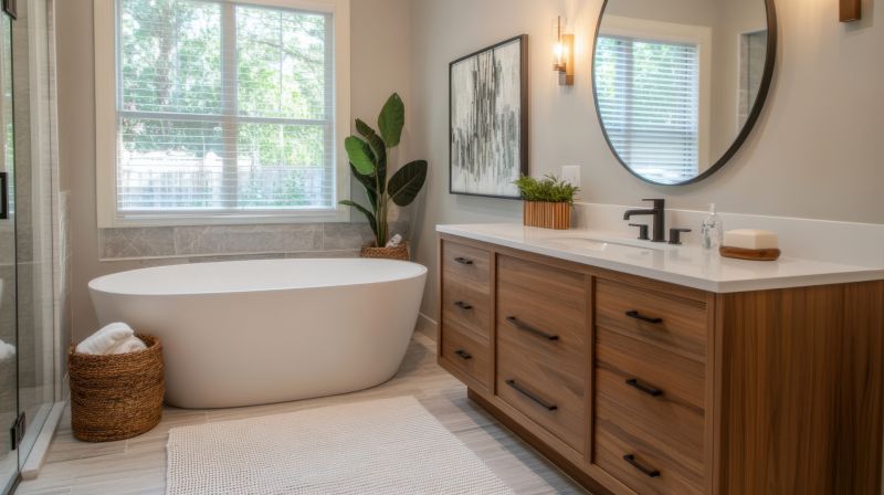 Luxury Bathroom Upgrade with Freestanding Tub